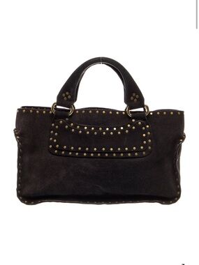Celine Boogie Bag - black suede with gold studs